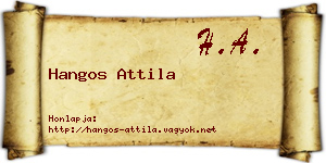 Hangos Attila névjegykártya