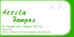 attila hangos business card